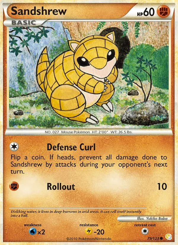 Sandshrew card in English