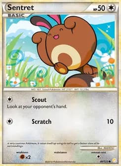 Sentret card in English