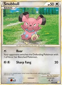Snubbull card in English