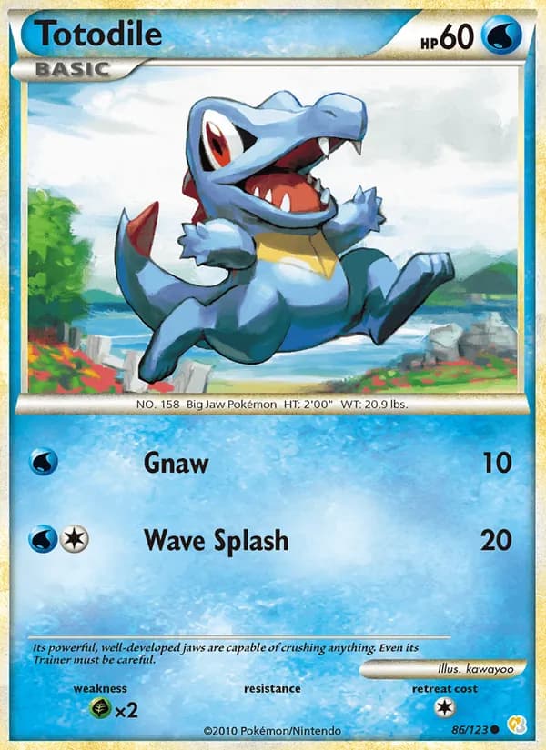 Totodile card in English