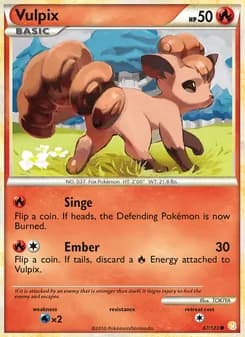 Vulpix card in English