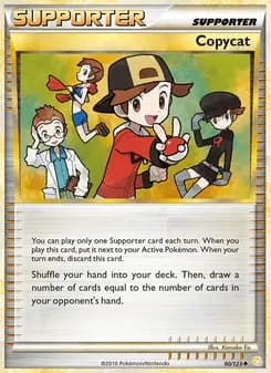 Copycat card in English