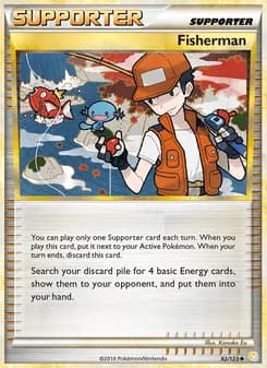 Fisherman card in English
