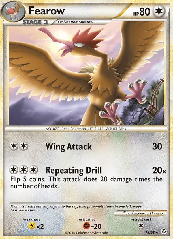 Fearow card in English