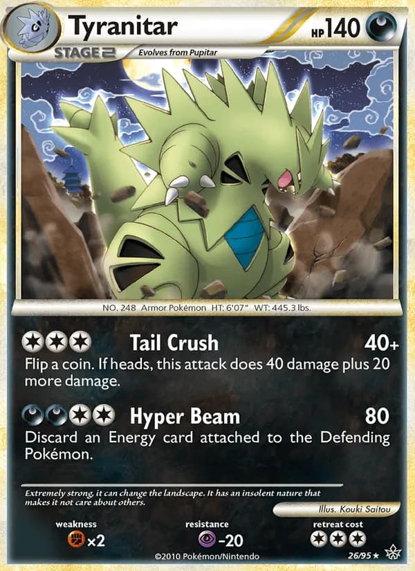 Tyranitar card in English