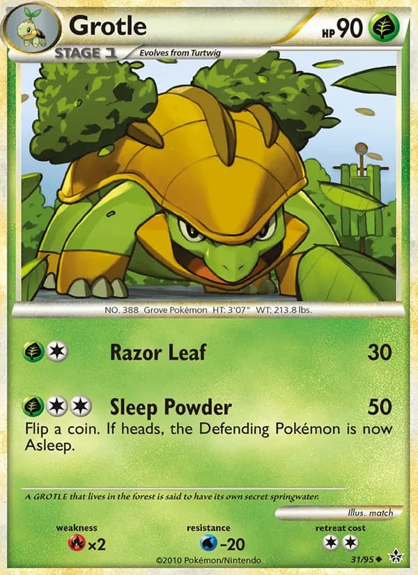 Grotle card in English