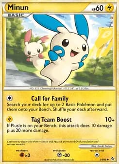 Minun card in English