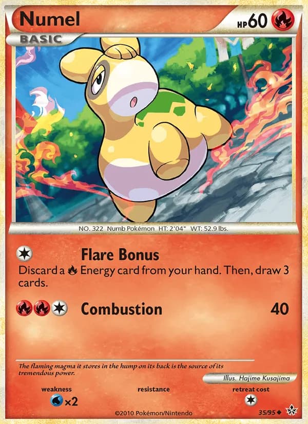 Numel card in English
