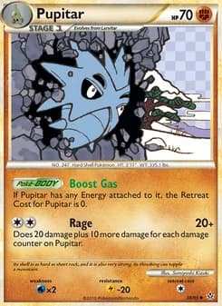 Pupitar card in English