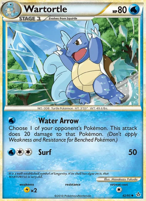 Wartortle card in English