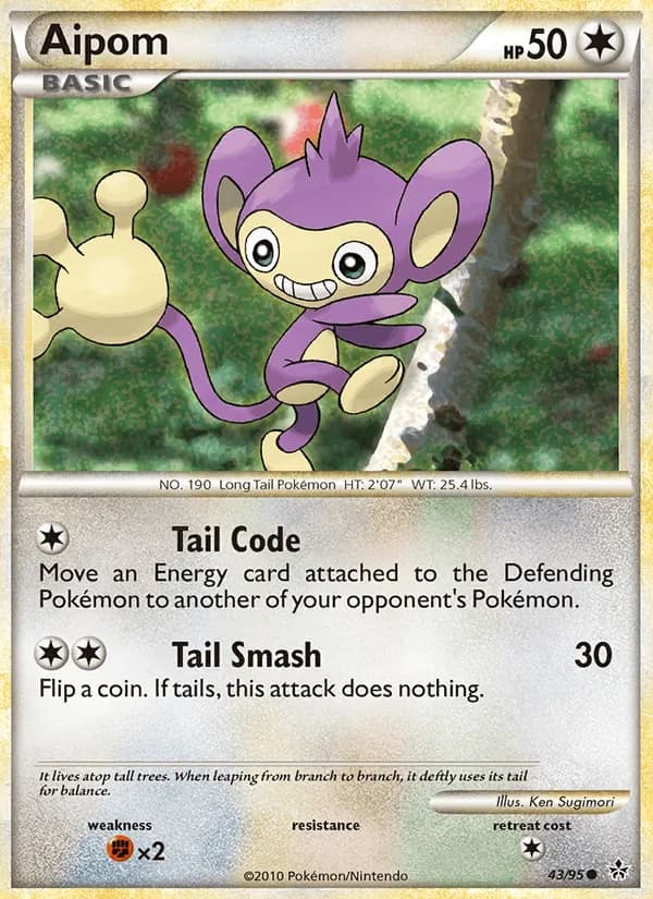 Aipom card in English
