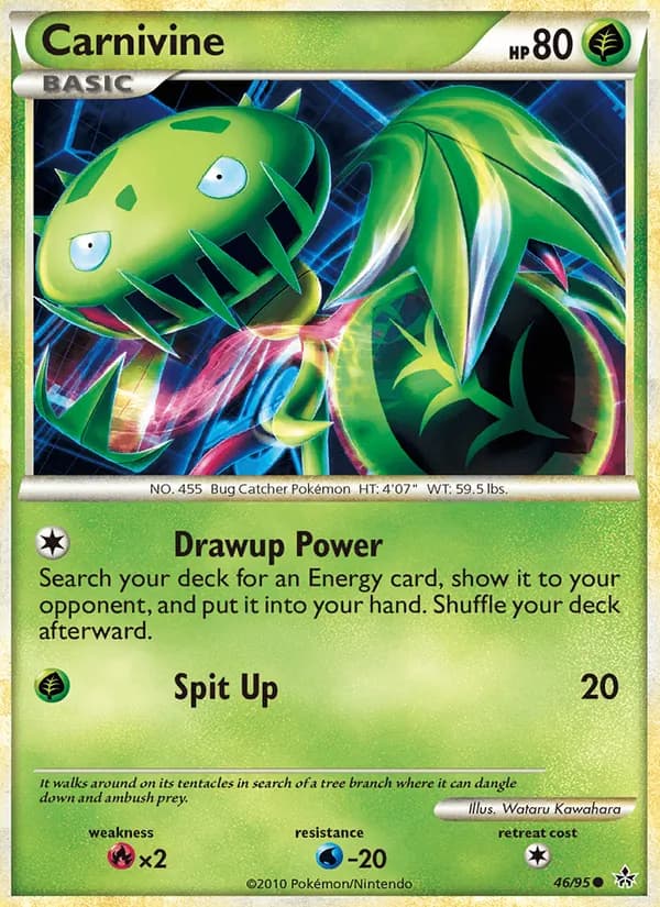 Carnivine card in English