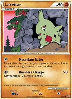 Larvitar card in English