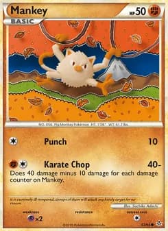 Mankey card in English
