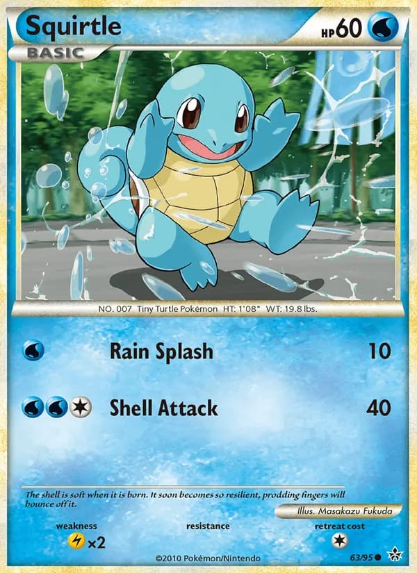 Squirtle card in English