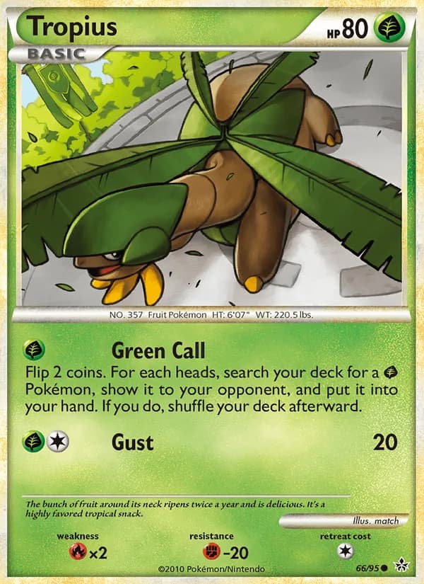 Tropius card in English