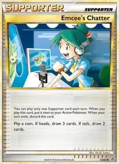 Emcee’s Chatter card in English