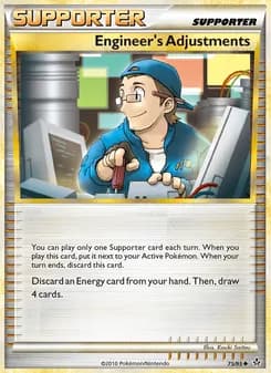 Engineer’s Adjustments card in English
