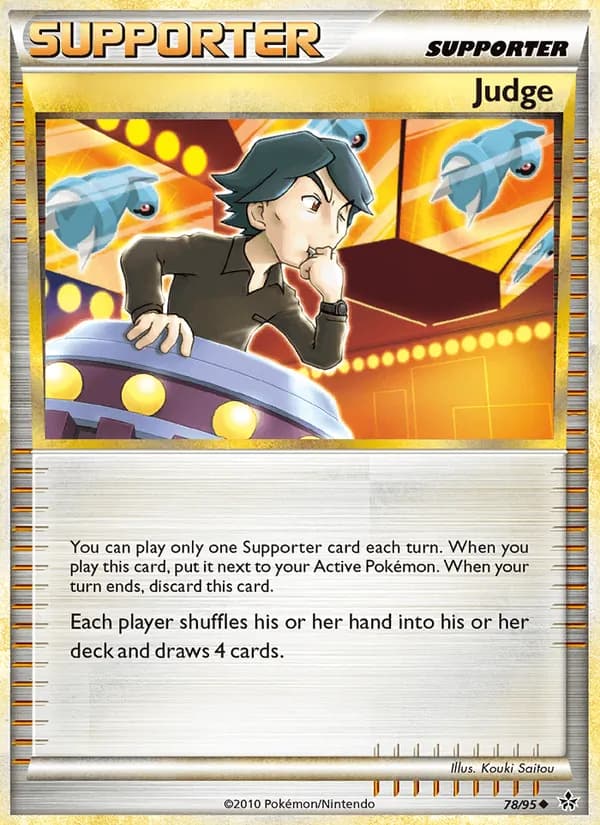 Judge card in English
