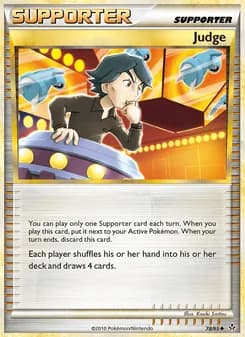 Judge card in English