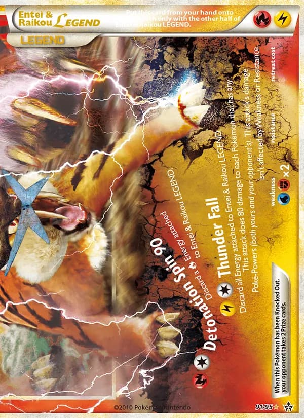 Entei & Raikou LEGEND card in English