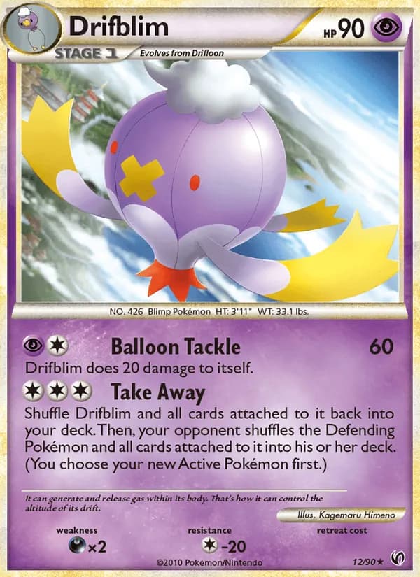 Drifblim card in English