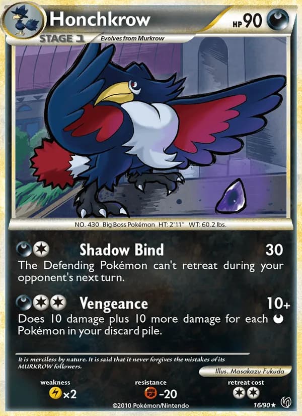 Honchkrow card in English