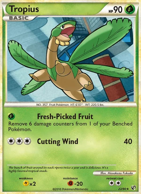 Tropius card in English