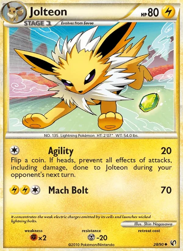 Jolteon card in English