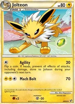 Jolteon card in English