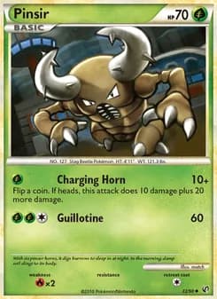 Pinsir card in English