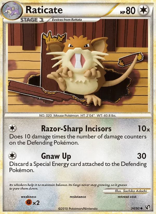 Raticate card in English