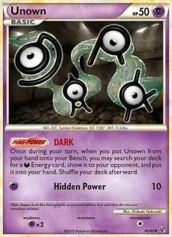 Unown card in English