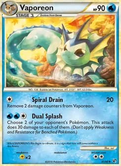 Vaporeon card in English