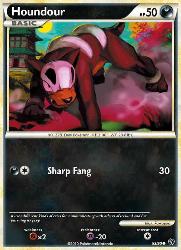 Houndour card in English
