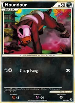 Houndour card in English
