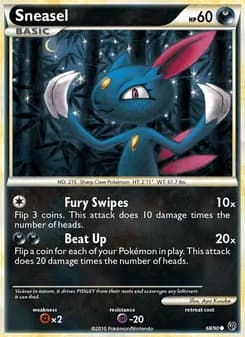 Sneasel card in English