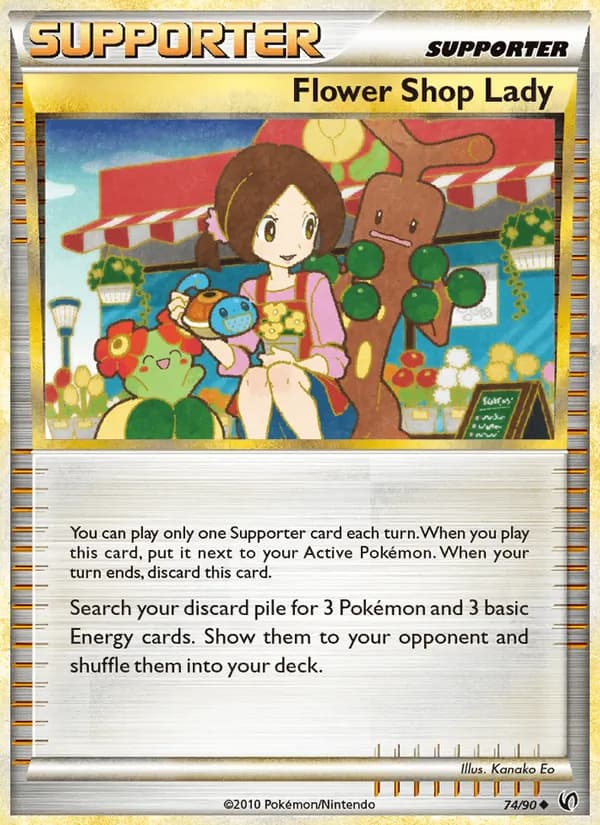 Flower Shop Lady card in English