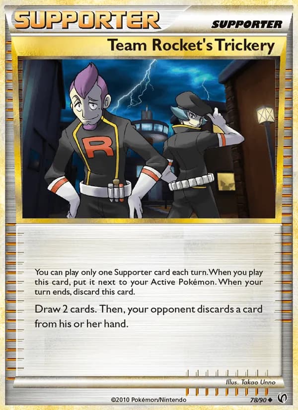 Team Rocket’s Trickery card in English