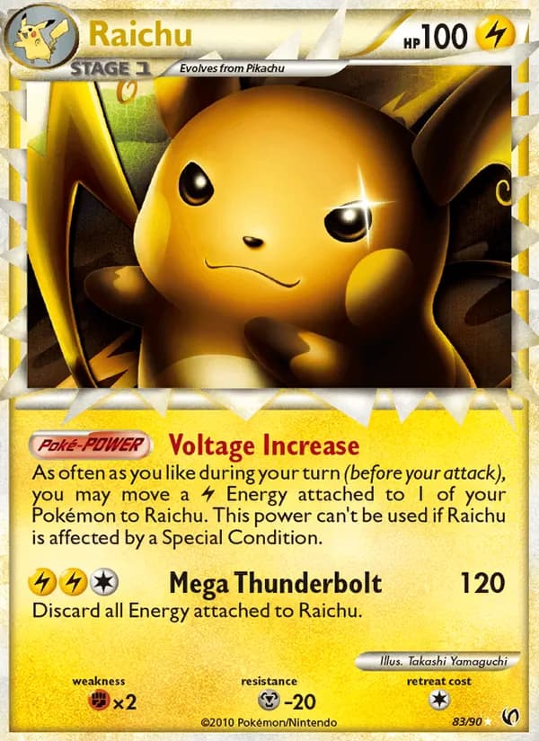 Raichu card in English