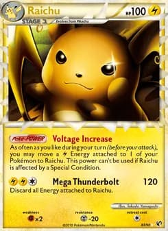 Raichu card in English