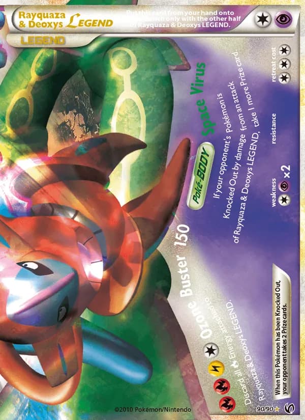 Rayquaza & Deoxys LEGEND card in English