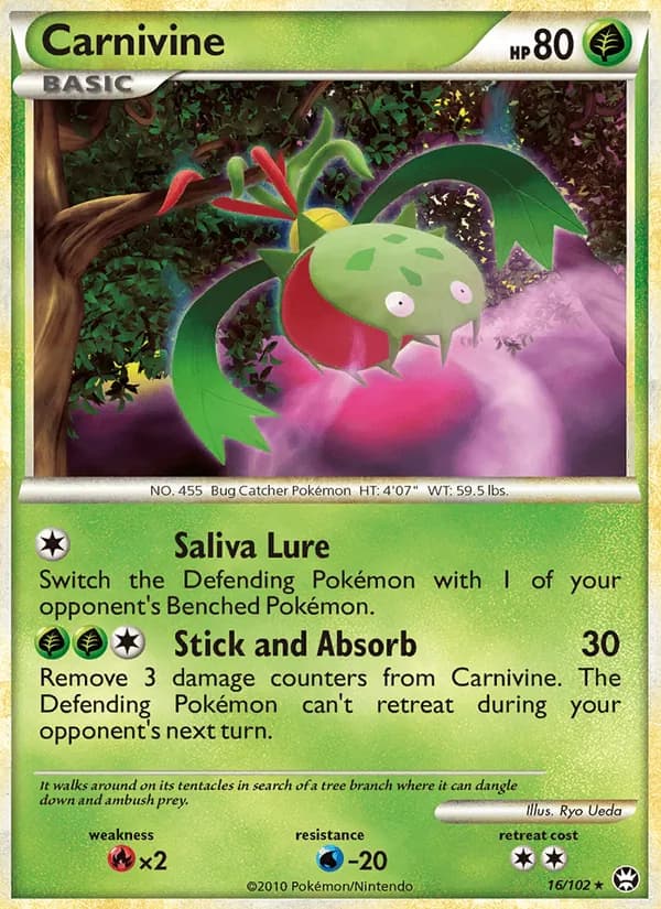 Carnivine card in English