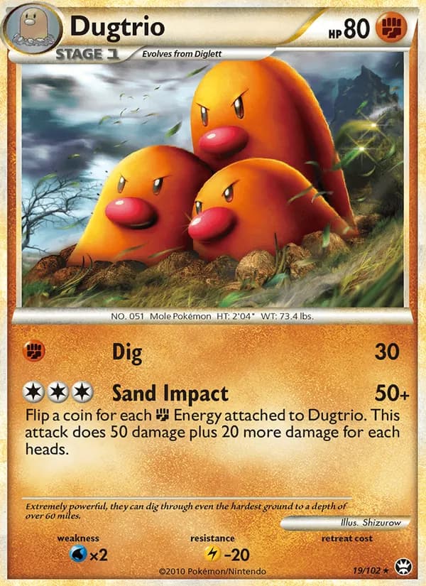 Dugtrio card in English