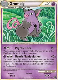 Grumpig card in English