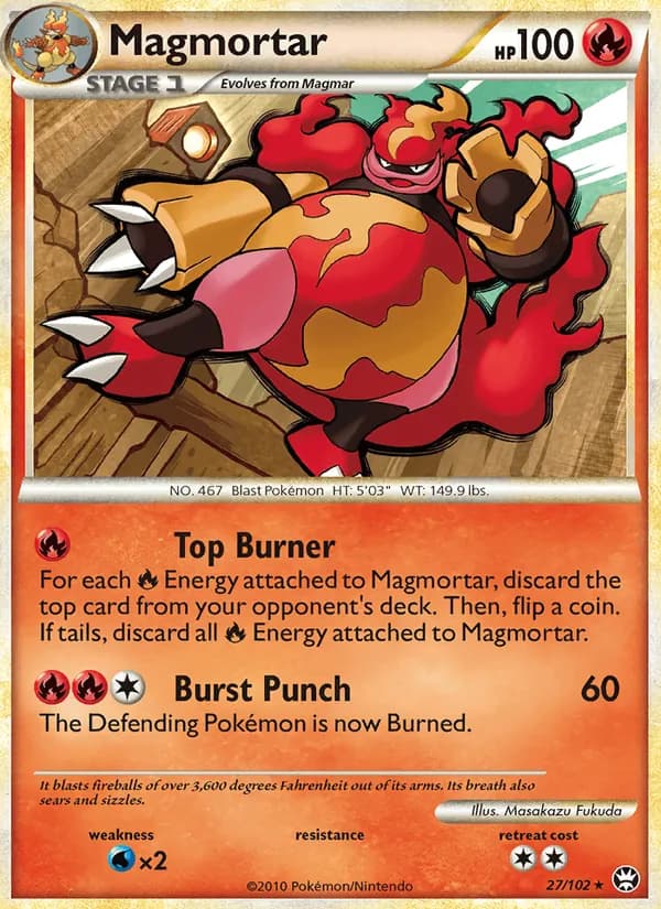 Magmortar card in English