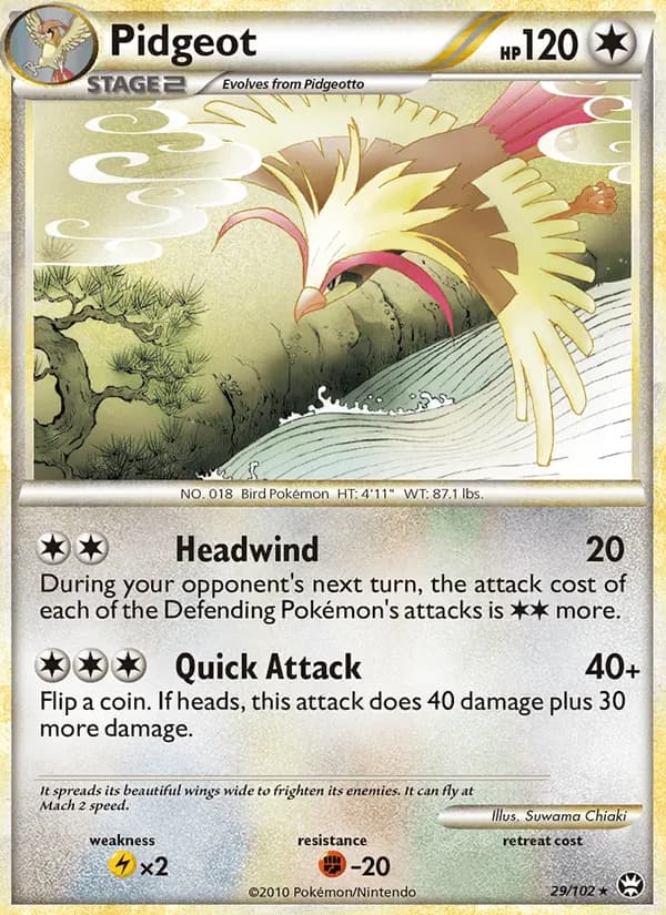 Pidgeot card in English