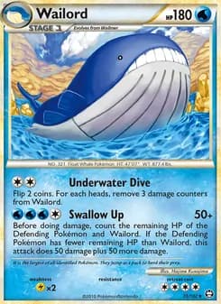 Wailord card in English