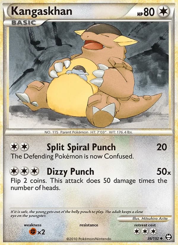 Kangaskhan card in English