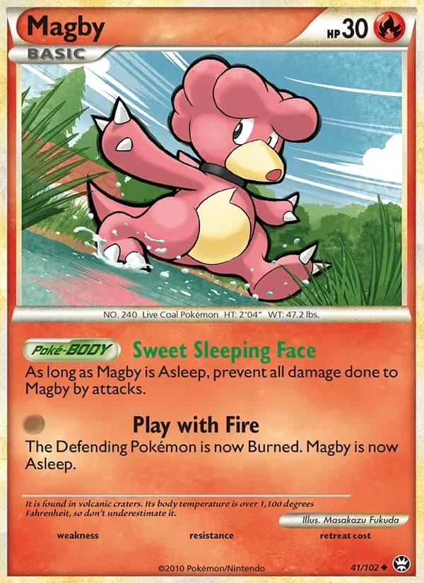 Magby card in English